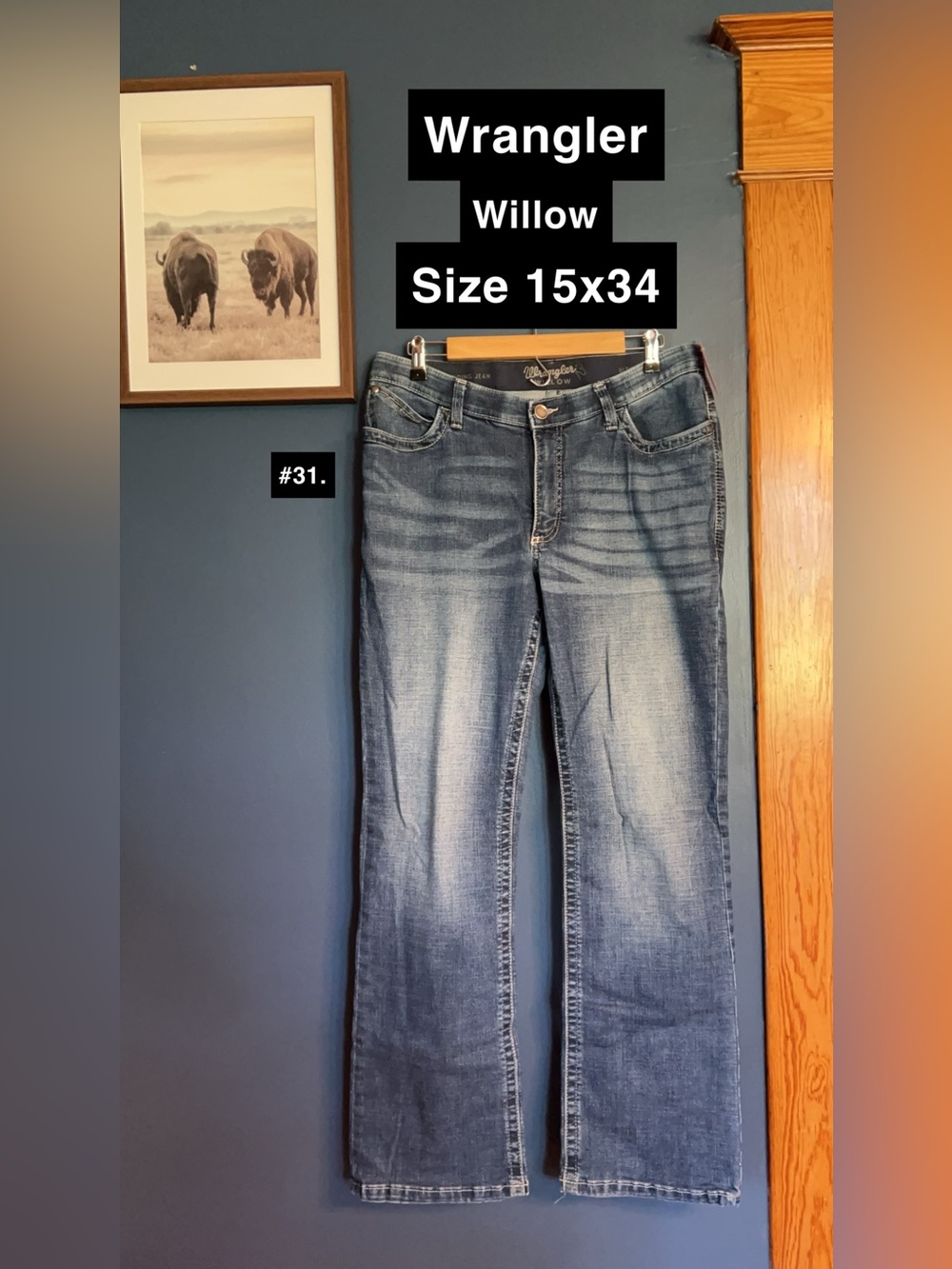 Wrangler Willow Boot Cut Jeans - Faded Blue Wash